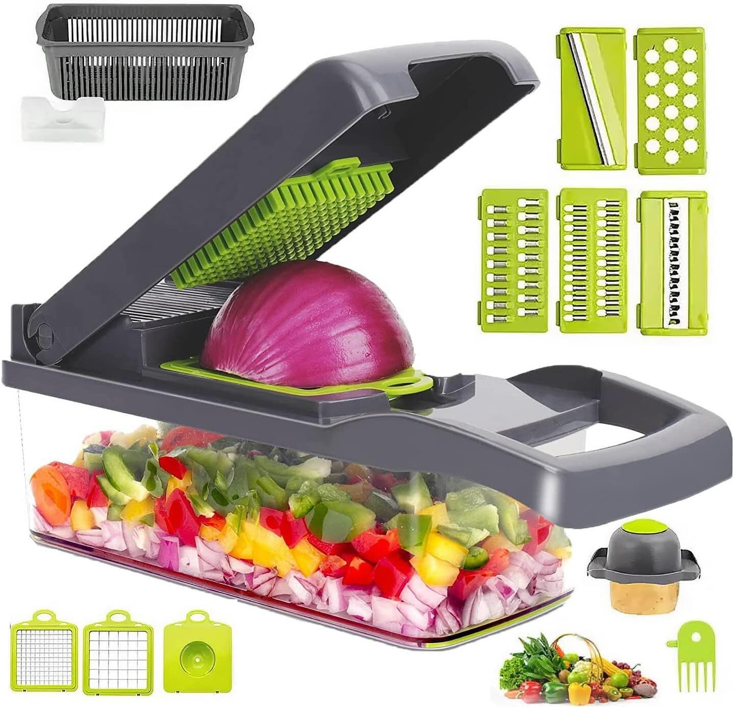💎 8-in-1 Ultimate Vegetable Chopper & Slicer 🍆🔪 – 50% OFF! 🎉