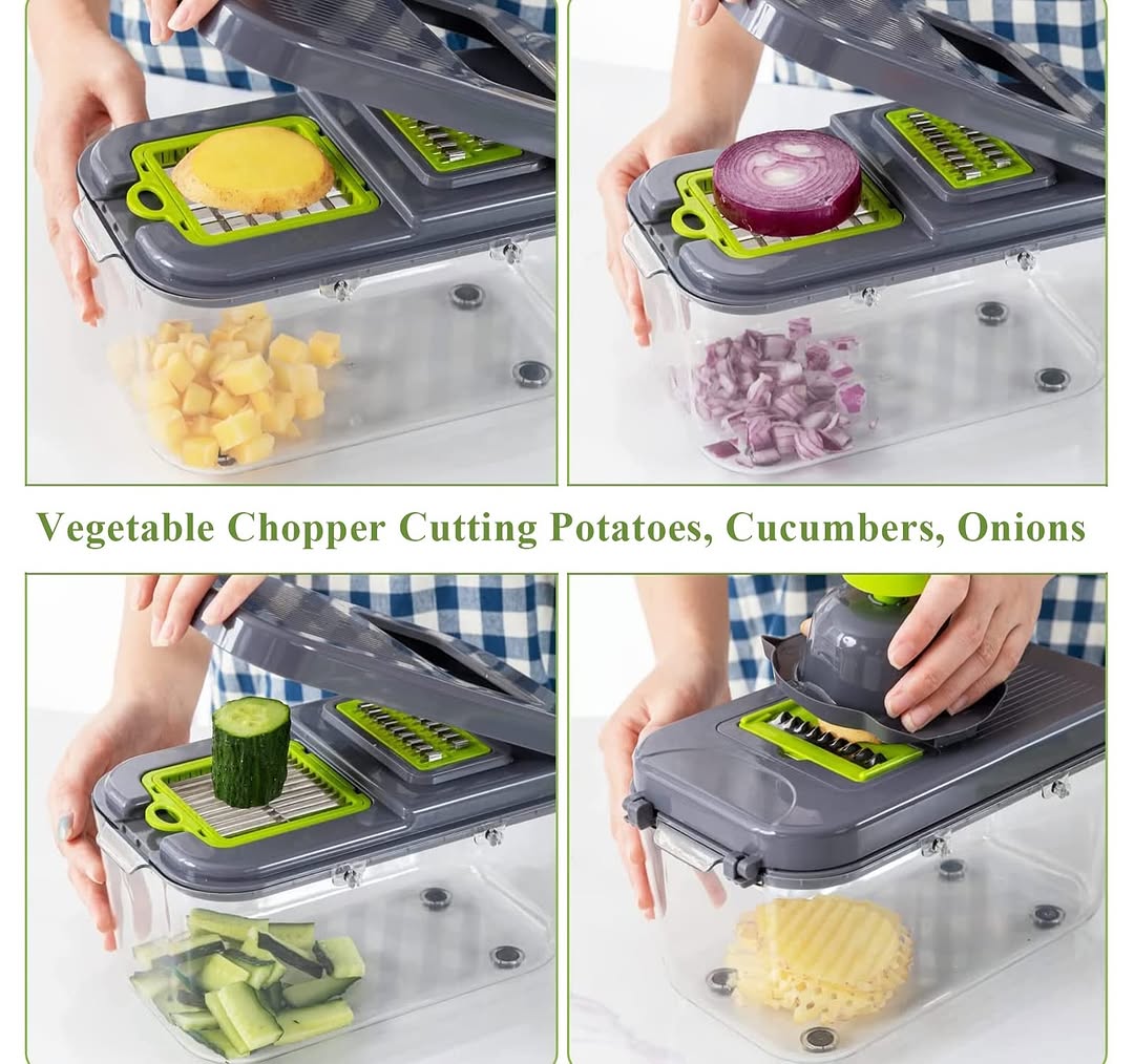 💎 8-in-1 Ultimate Vegetable Chopper & Slicer 🍆🔪 – 50% OFF! 🎉